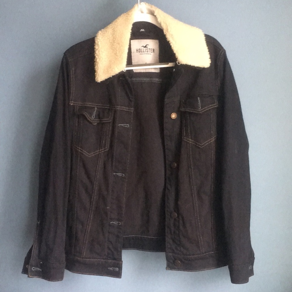 Hollister black jean denim jacket